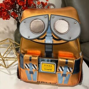 NWT Loungefly Disney Pixar Metallic WALL-E Cosplay Mini Backpack